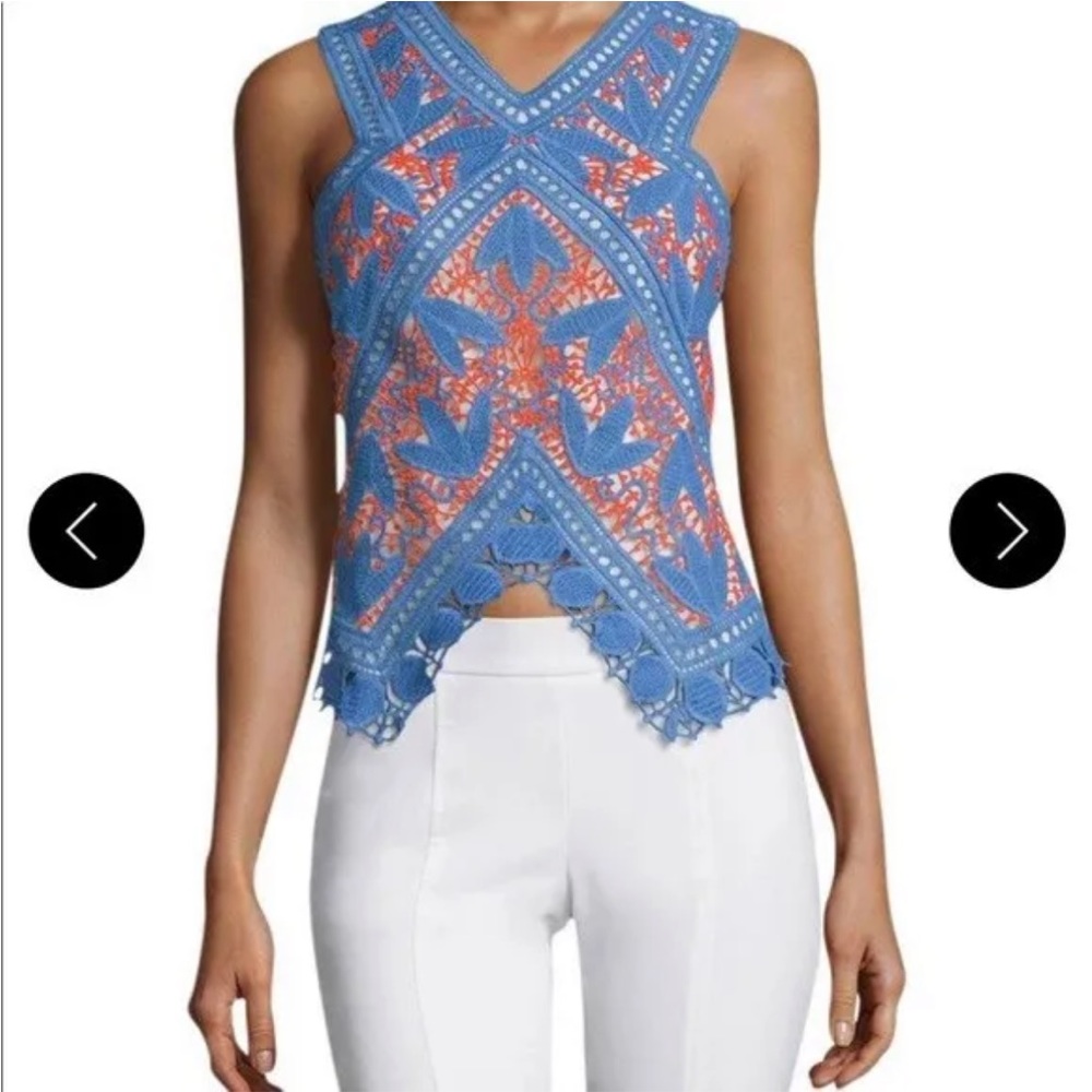 NWT TORY BURCH Crochet Evie Top size 12 - Picture 3 of 12